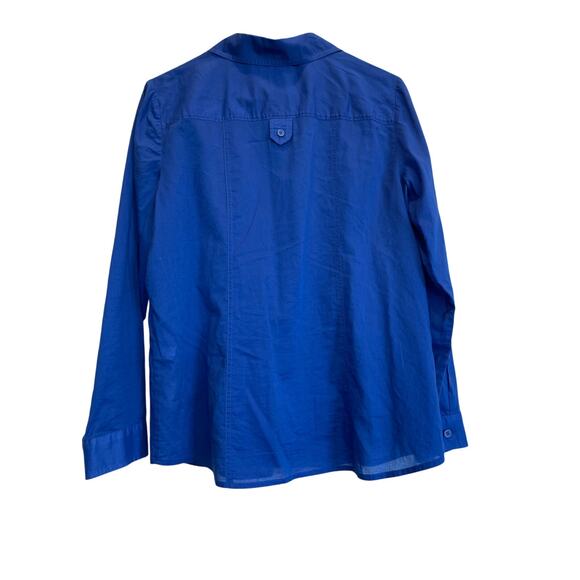 Chico's Blue long sleeve button up size 0 Small 100% Cotton - Picture 2 of 12